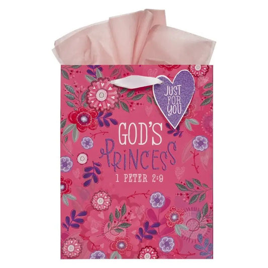 Chosen Loved Beautiful Pink Medium Gift Bag - 1 Peter 2:9 - Gift Bags
