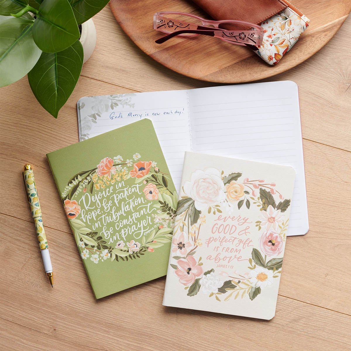 Christian Floral Notebook Set (2 - Pack) | Notebooks | 4