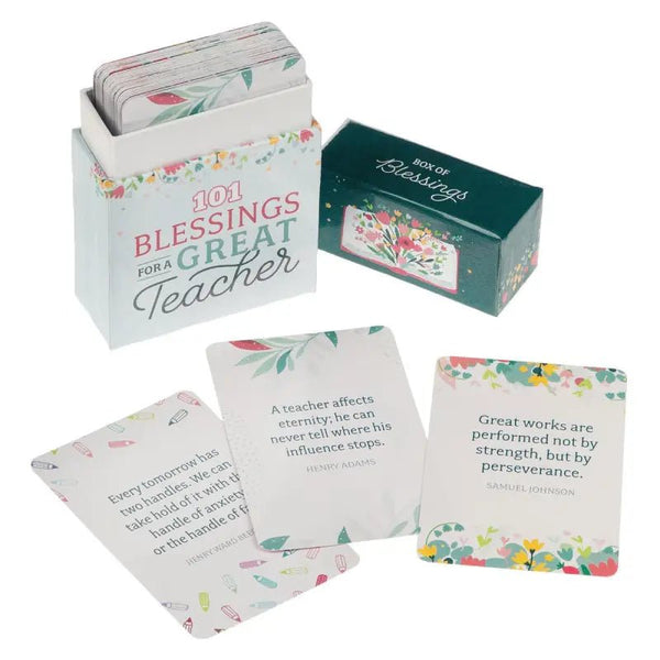101 Blessings For A Great Teacher - Box of Blessings boxed set inspirational cards teachers
