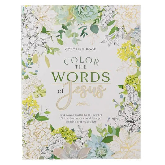 Color the Words of Jesus Coloring Book - Coloring Books book floral design