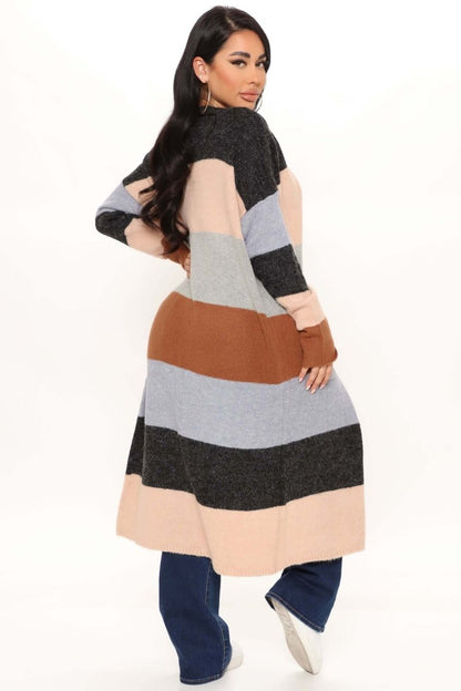 Colorblock Open Front Cardigan | Cardigans | 10