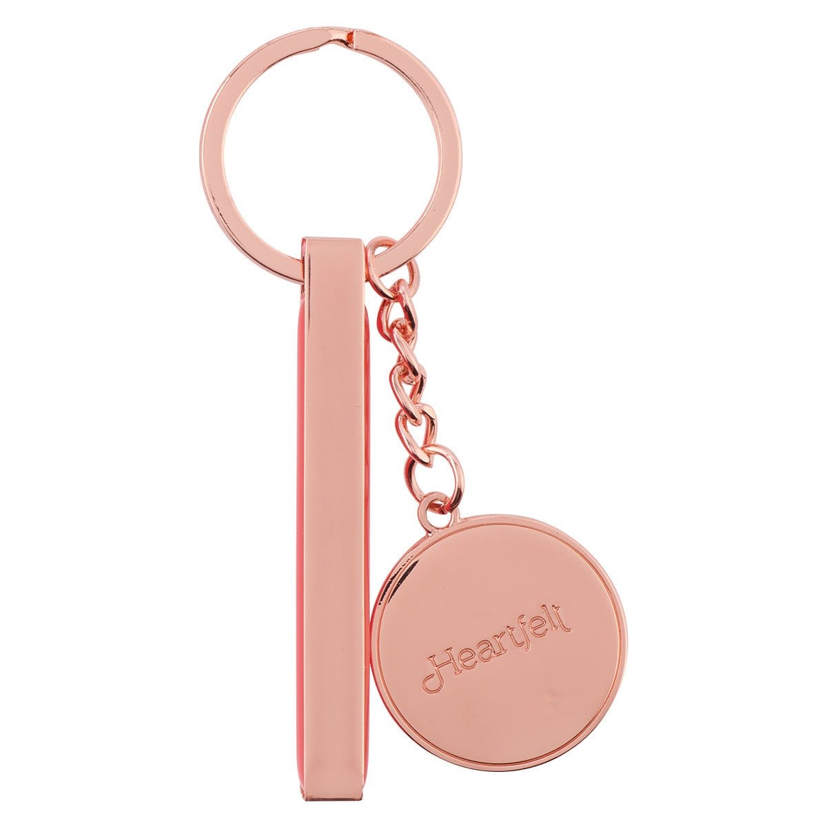 Courage Dear Heart Coral Poppies Key Ring | Keychains | 2