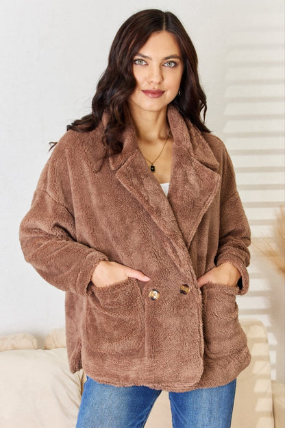 Culture Code Double Breasted Fuzzy Coat | Coats | 1