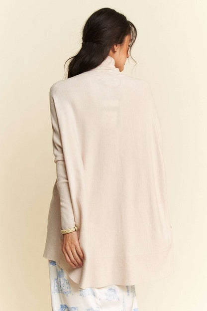 Davi & Dani High - Low Turtleneck Long Sleeve Knit Top | Tops | 3