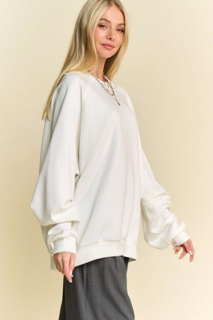 Davi & Dani Round Neck Raglan Sleeve Sweatshirt | Sweaters | 3