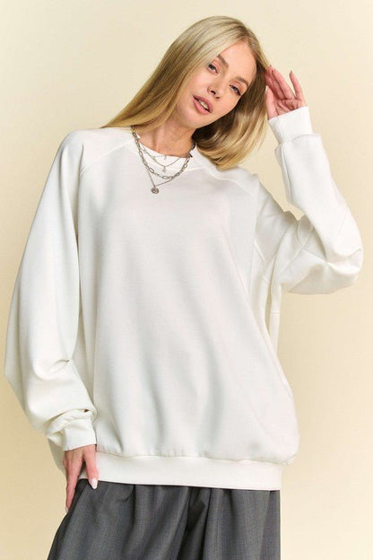 Davi & Dani Round Neck Raglan Sleeve Sweatshirt | Sweaters | 4