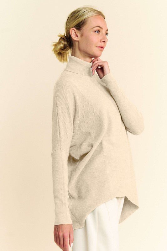 Davi & Dani Turtleneck Long Sleeve Knit Top | Tops | 2