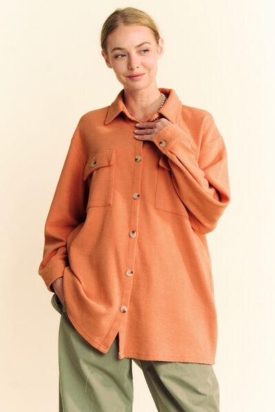 Davi & Dani Waffle - Knit Button Down Shirt | Tops | 6