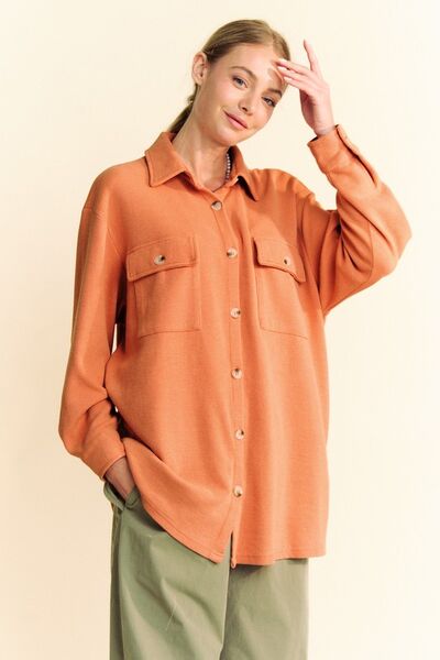 Davi & Dani Waffle - Knit Button Down Shirt | Tops | 5