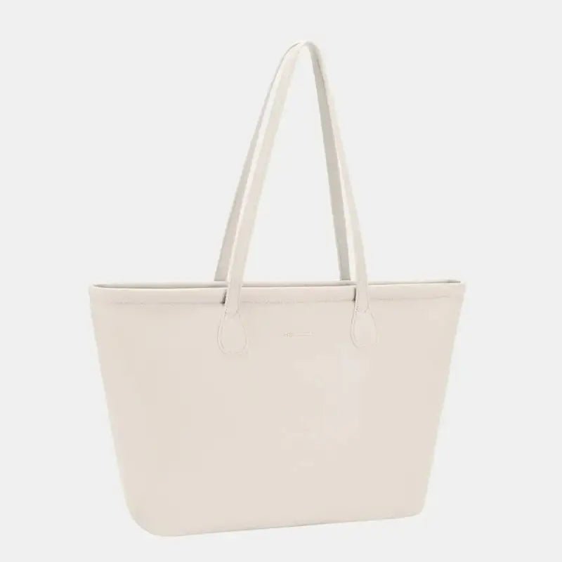 David Jones PU Leather Tote Bag - White / One Size - Bags