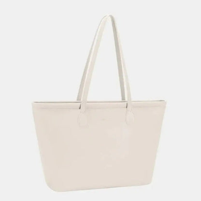 David Jones PU Leather Tote Bag - White / One Size - Bags