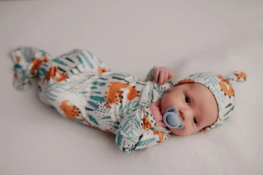 Dinosaur Newborn Knotted Hat by Three Little Tots - Baby Hats