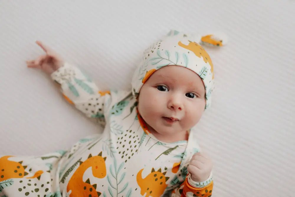 Dinosaur Newborn Knotted Hat by Three Little Tots - Baby Hats