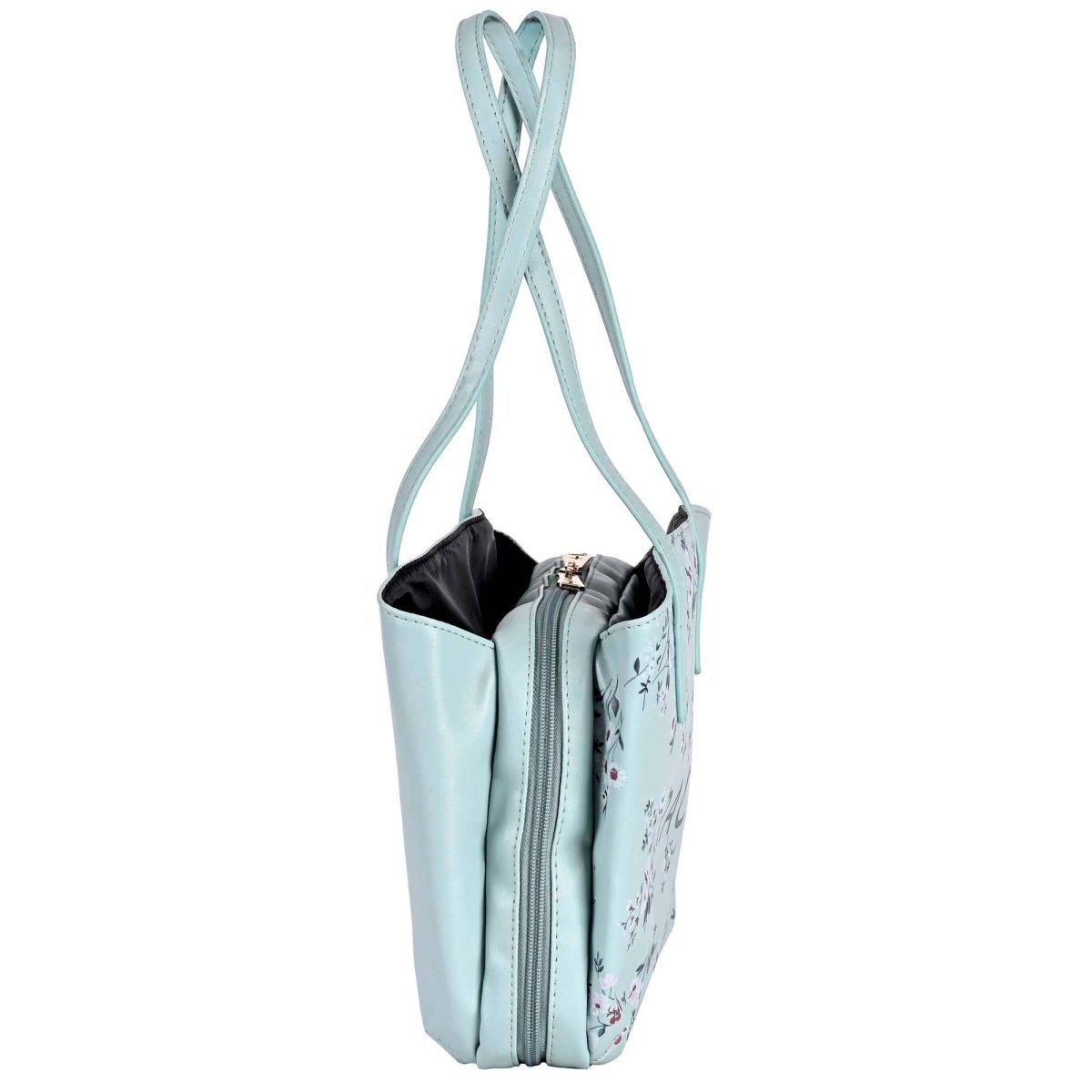 Extra Large “Grace” Floral Bible Cover with Purse Handles – Mint Green | Bible Covers | 3