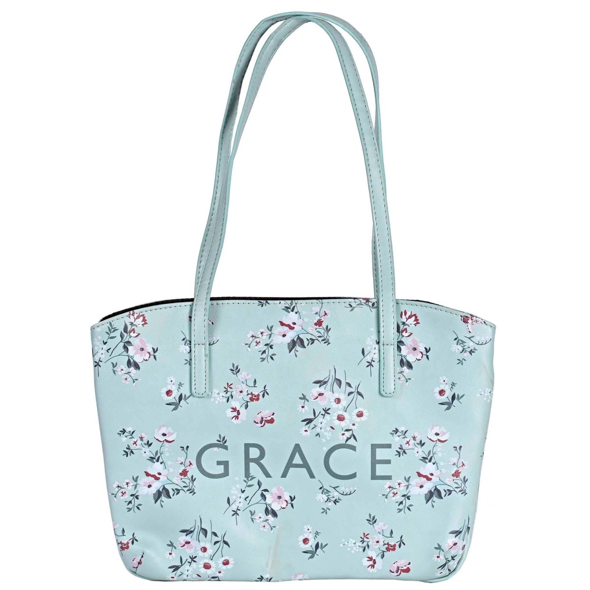 Extra Large “Grace” Floral Bible Cover with Purse Handles – Mint Green | Bible Covers | 1