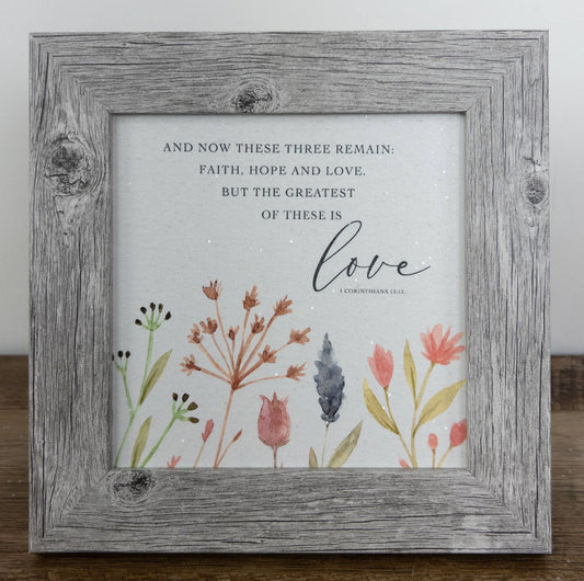 Faith Hope Love Art Sign | 2FruitBearers