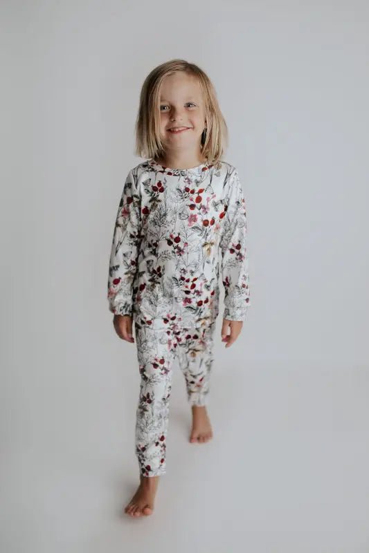 Floral Girls Kids Pajamas by Three Little Tots - Baby Pajamas