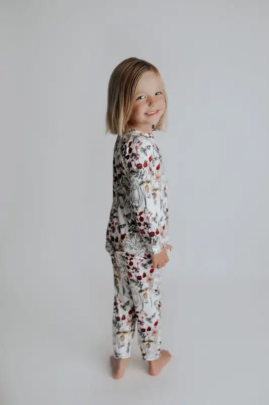 Floral Girls Kids Pajamas by Three Little Tots - Baby Pajamas