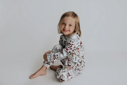 Floral Girls Kids Pajamas by Three Little Tots - Baby Pajamas