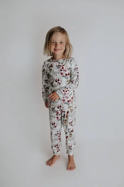 Floral Girls Kids Pajamas by Three Little Tots - Baby Pajamas