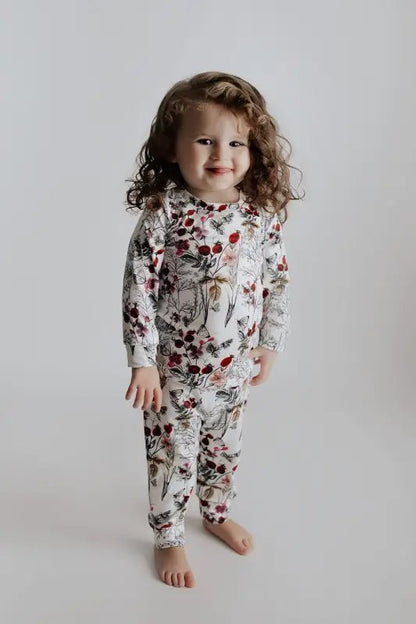 Floral Girls Kids Pajamas by Three Little Tots - Baby Pajamas