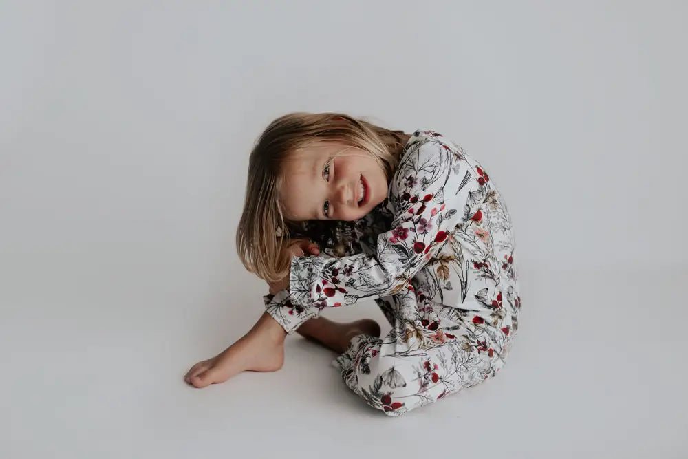 Floral Girls Kids Pajamas by Three Little Tots - Baby Pajamas