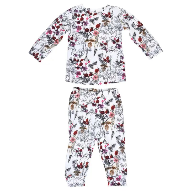 Floral Girls Kids Pajamas by Three Little Tots - Baby Pajamas