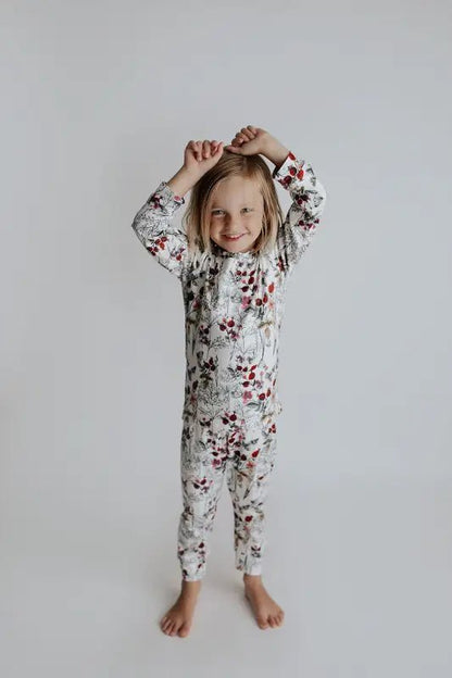 Floral Girls Kids Pajamas by Three Little Tots - Baby Pajamas