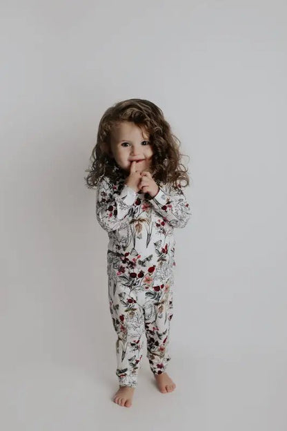 Floral Girls Kids Pajamas by Three Little Tots - Baby Pajamas