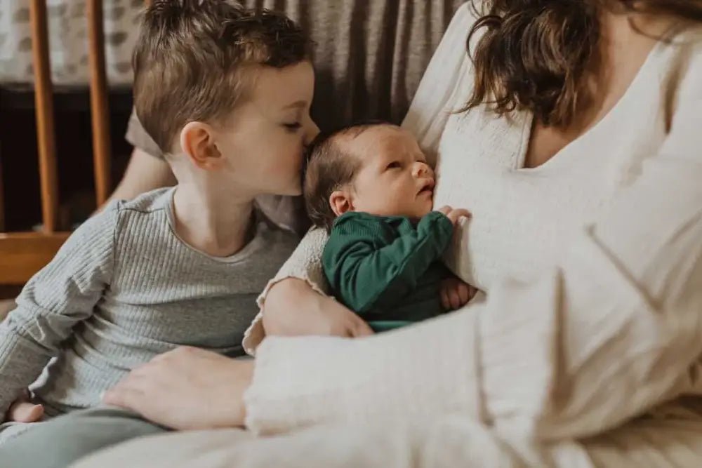 Forest Green Knotted Newborn Baby Gown by Three Little Tots - Unisex Onesies