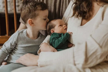 Forest Green Knotted Newborn Baby Gown by Three Little Tots - Unisex Onesies