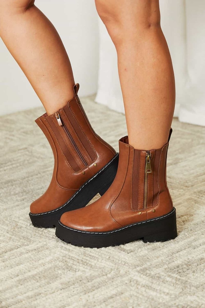 Forever Link Side Zip Platform Boots | Boots | 1