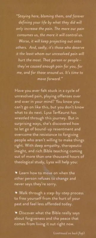 Forgiving What You Can’t Forget - Self- Help