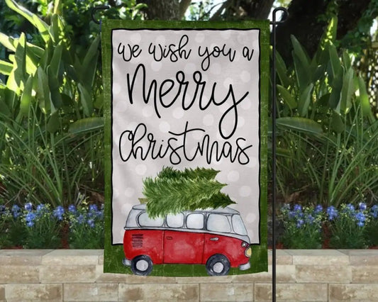 Garden Flag - We Wish You A Merry Christmas - Yard Flags