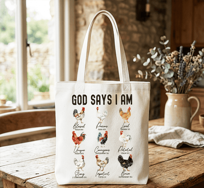 God Says I Am Christian Tote Bag | Bags | 2