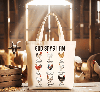 God Says I Am Christian Tote Bag | Bags | 6