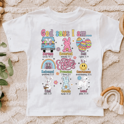 God Says I am Girls T-Shirt | Girl's T-Shirts | 1