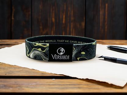 Gold Vein - John 3:16 Wristband | 2FruitBearers