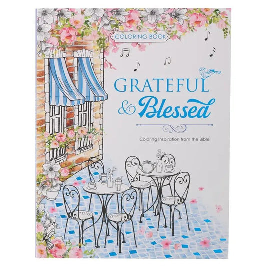 Grateful & Blessed Coloring Book - Coloring Books book cafe scene