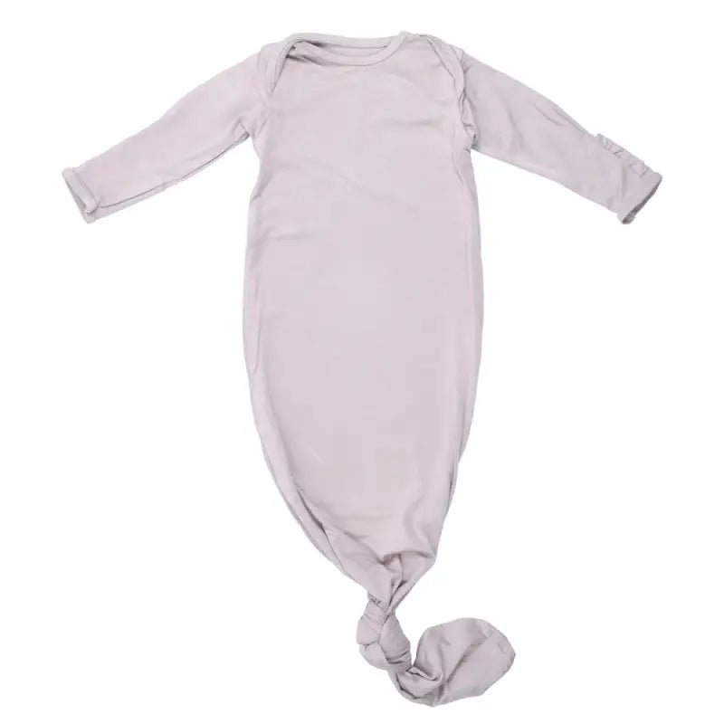 Harbor Mist Neutral Knotted Newborn Baby Gown by Three Little Tots - Unisex Onesies