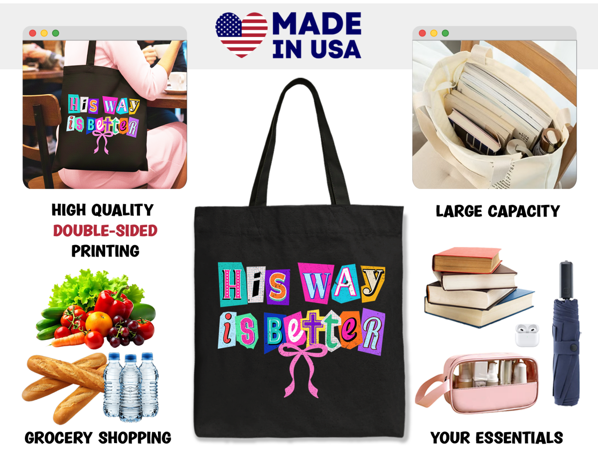 His Way Is Better Christian Retro Canvas Tote Bag | Bags | 2