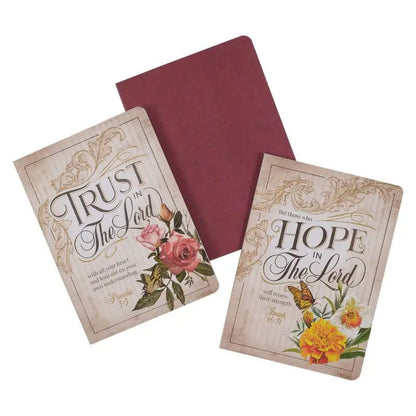 Hope and Trust Floral Large Notebook Set - Notebooks