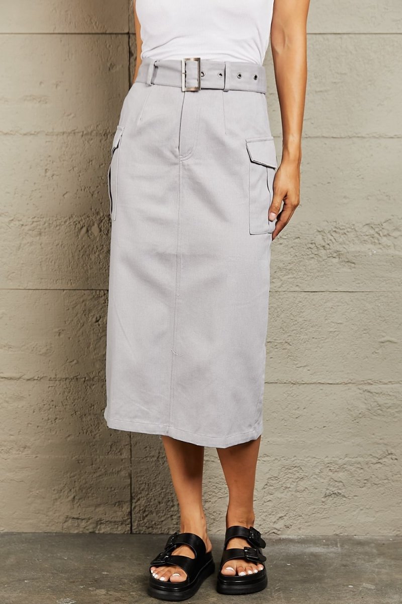 HYFVE Professional Poise Buckled Midi Skirt | Skirts | 3