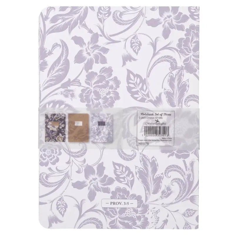 I Can Do All Things Honey-brown and Navy Large Notebook Set - Philippians 4:13 - Notebooks