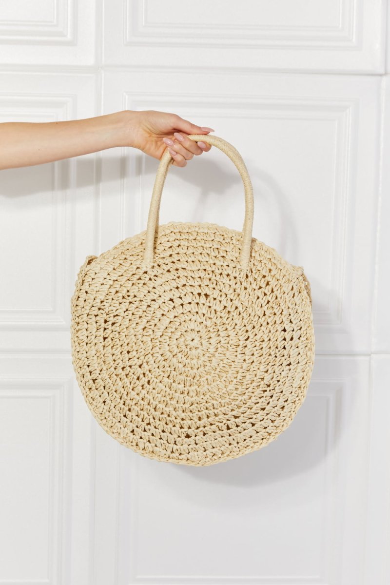 Justin Taylor Beach Date Straw Rattan Handbag in Ivory | Handbags | 5