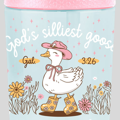Kerusso 15 oz Silicone Straw Cup Goose & Lamb (2 Pack) | Kids Cups | 5