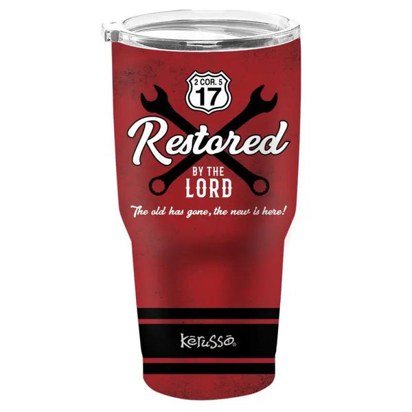 Kerusso 30 oz Stainless Steel Tumbler Restored - 30 oz. / Red - Stainless Steel Tumblers
