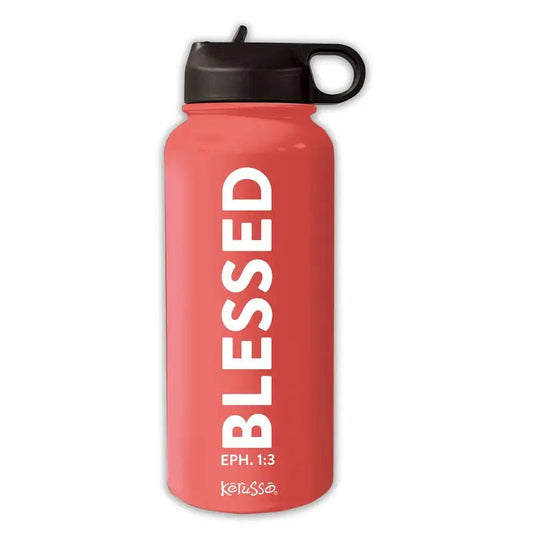 Kerusso 32 oz Stainless Steel Bottle Blessed - 32 oz. / Coral - Bottles