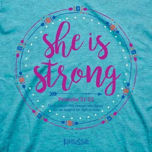 Kerusso Womens T-Shirt She Is Strong - Women’s T-Shirts