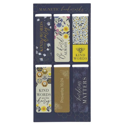 Kind Words are Like Honey Magnetic Bookmark Set - Proverbs 16:24 - Magnetic Bookmarks